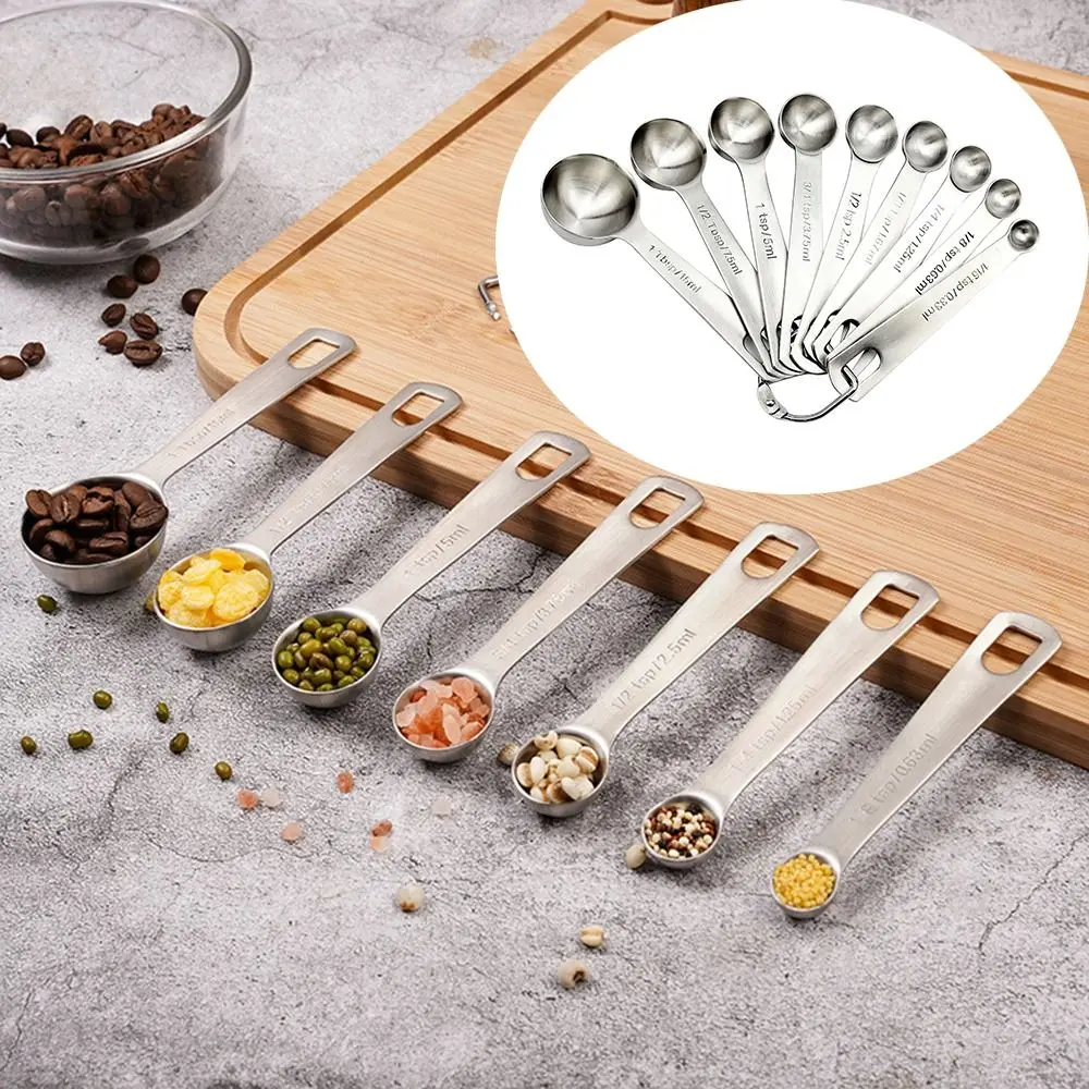 6/7/8/9/10/11pcs Stainless Steel Measuring Spoon Set Dishwasher Safety Accurate Measure Tablespoon Rust-resistance
6/7/8/9/10/11pcs Stainless Steel Measuring Spoon Set Dishwasher Safety Accurate Measure Tablespoon Rust-resistance