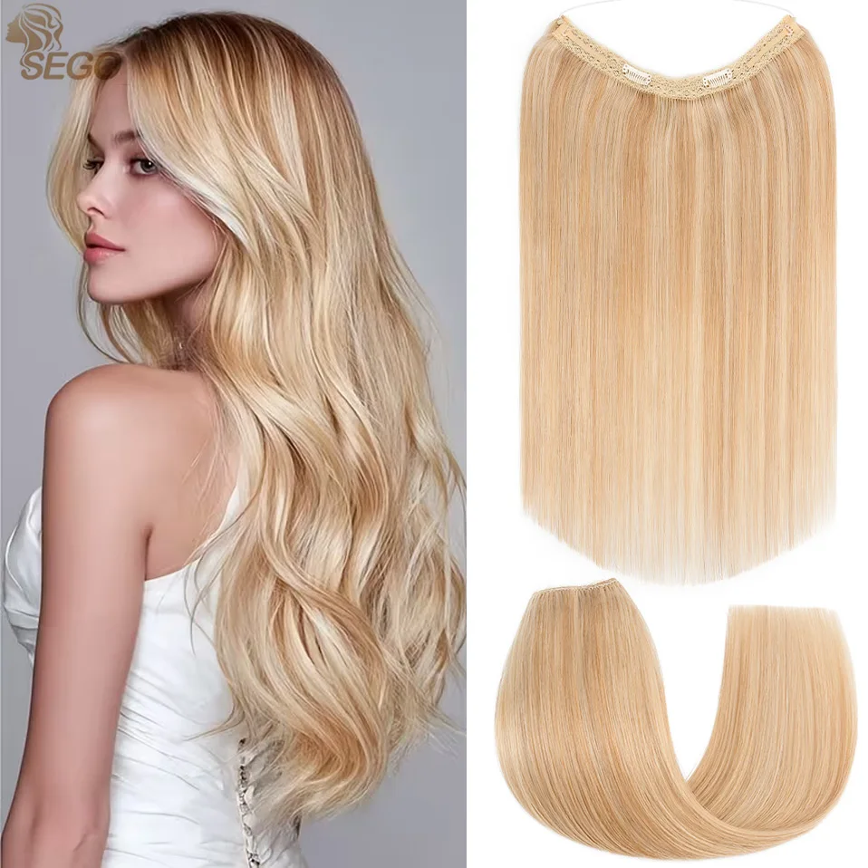SEGO Invisible Wire Hair Extensions Human Hair Transparent Fish Line Clip-Ins Hair Piece 100% Remy Hair Extensions for Women
SEGO Invisible Wire Hair Extensions Human Hair Transparent Fish Line Clip-Ins Hair Piece 100% Remy Hair Extensions for Women