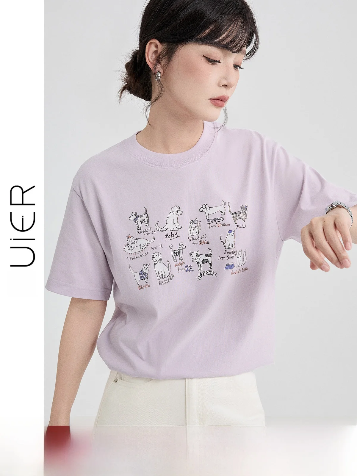 Casual Loose round Neck Short Sleeve T-Shirt Women's Summer New Style Cartoon Print Top Versatile Comfortable Female Fashion
Casual Loose round Neck Short Sleeve T-Shirt Women's Summer New Style Cartoon Print Top Versatile Comfortable Female Fashion