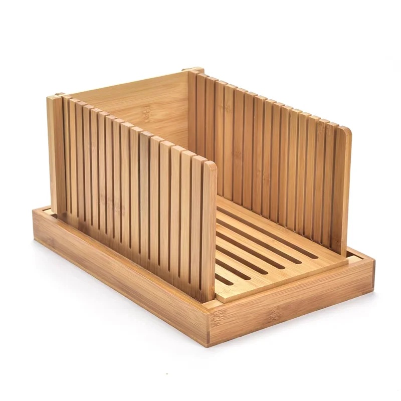 Bamboo Wood Bread Slicer For Homemade Bread Toast Cutting Board, Adjustable Thickness Breadmaker For Loaf Cakes-BAAX
Bamboo Wood Bread Slicer For Homemade Bread Toast Cutting Board, Adjustable Thickness Breadmaker For Loaf Cakes-BAAX