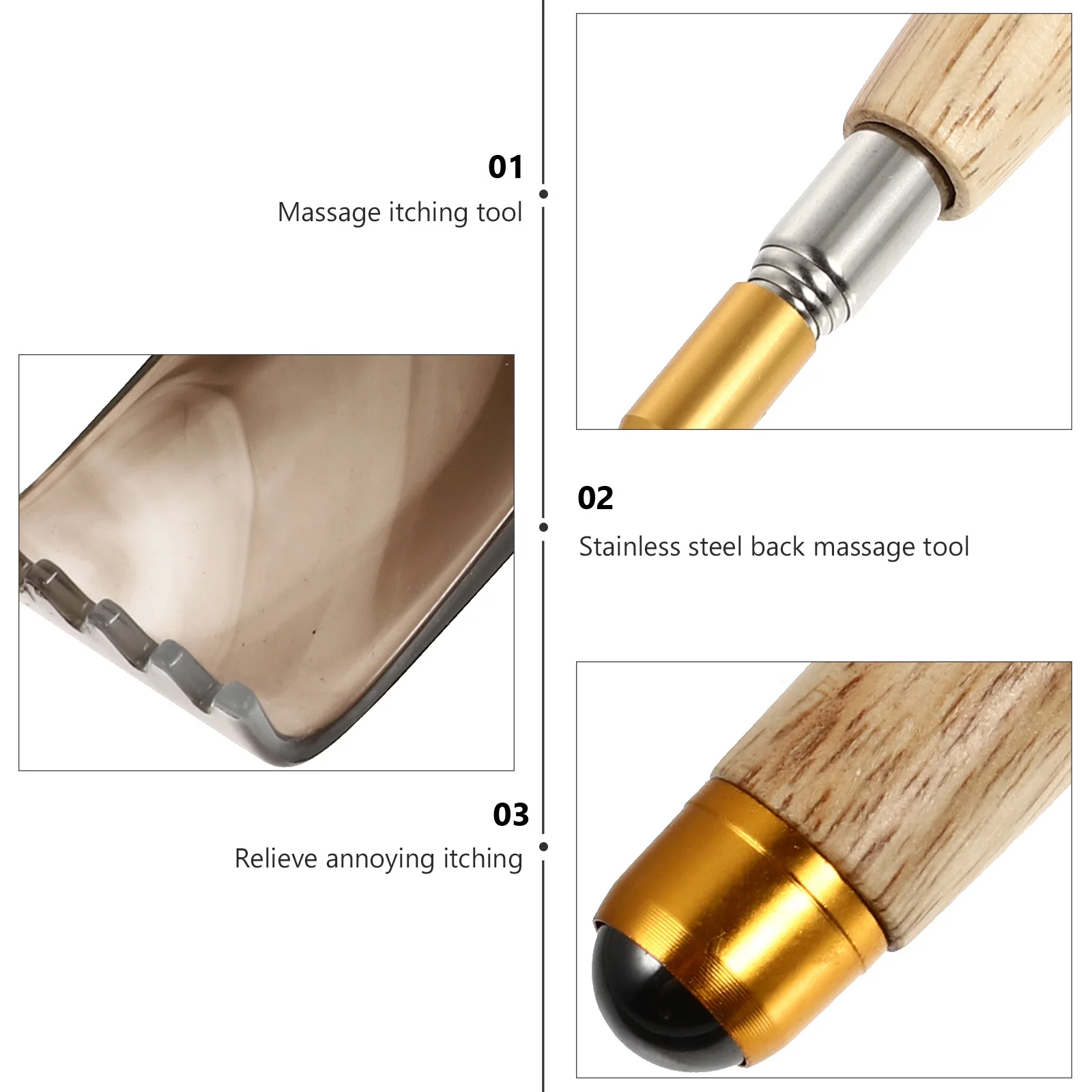 1Pcs Back Scratching Tool Handheld Back Massager Scratcher Body Relaxation Portable Anti Itch Self Massage Massager Scratcher 
1Pcs Back Scratching Tool Handheld Back Massager Scratcher Body Relaxation Portable Anti Itch Self Massage Massager Scratcher