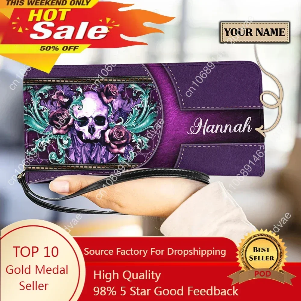 Billeteras Gothic Skull Pattern Purses for Women Pu Leather Card Holder Long Travel Coin Money Wallet Female Small Clutch Bags
Billeteras Gothic Skull Pattern Purses for Women Pu Leather Card Holder Long Travel Coin Money Wallet Female Small Clutch Bags