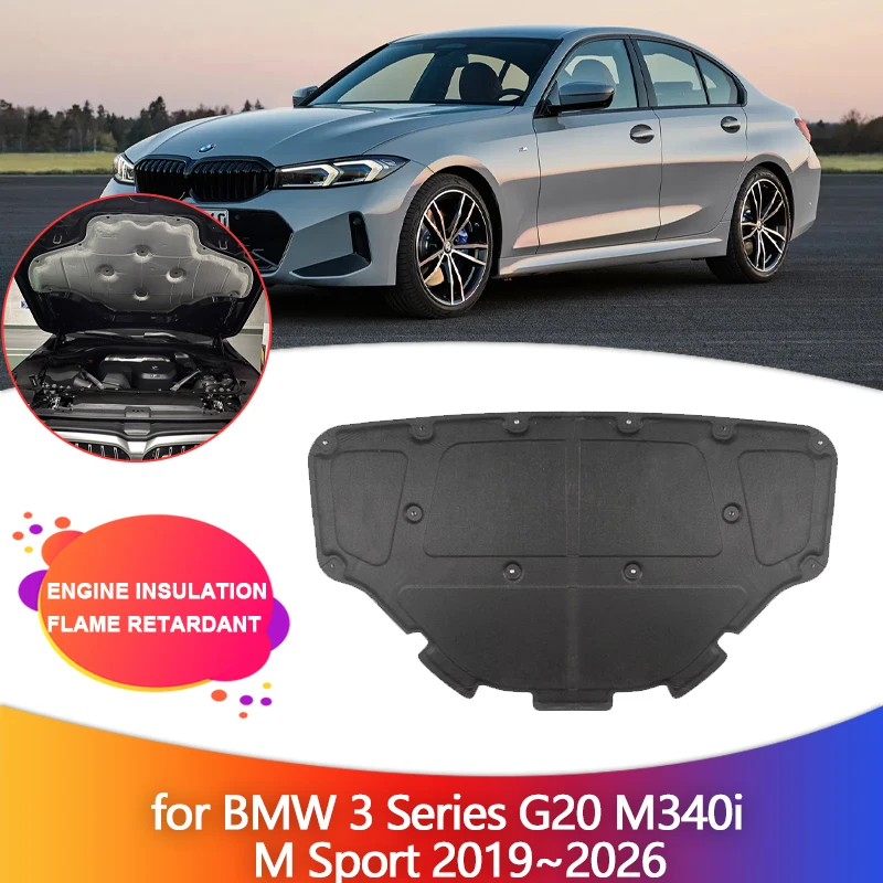 Engine Insulation for BMW 3 Series G20 M340i M Sport 2019~2026 Hood Heat Sound Cotton Soundproof Cover Part Thermal Accessories
Engine Insulation for BMW 3 Series G20 M340i M Sport 2019~2026 Hood Heat Sound Cotton Soundproof Cover Part Thermal Accessories