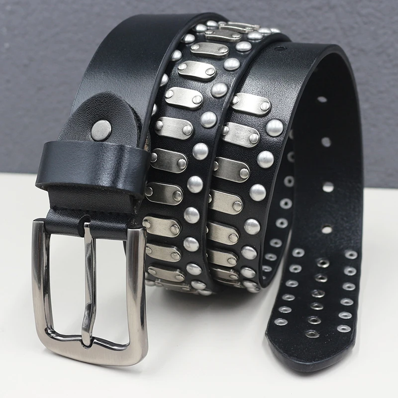 men's fashion punk rock knight rivets belts black soft leather studded belt women brand designer waistband luxury trendy strapon
men's fashion punk rock knight rivets belts black soft leather studded belt women brand designer waistband luxury trendy strapon