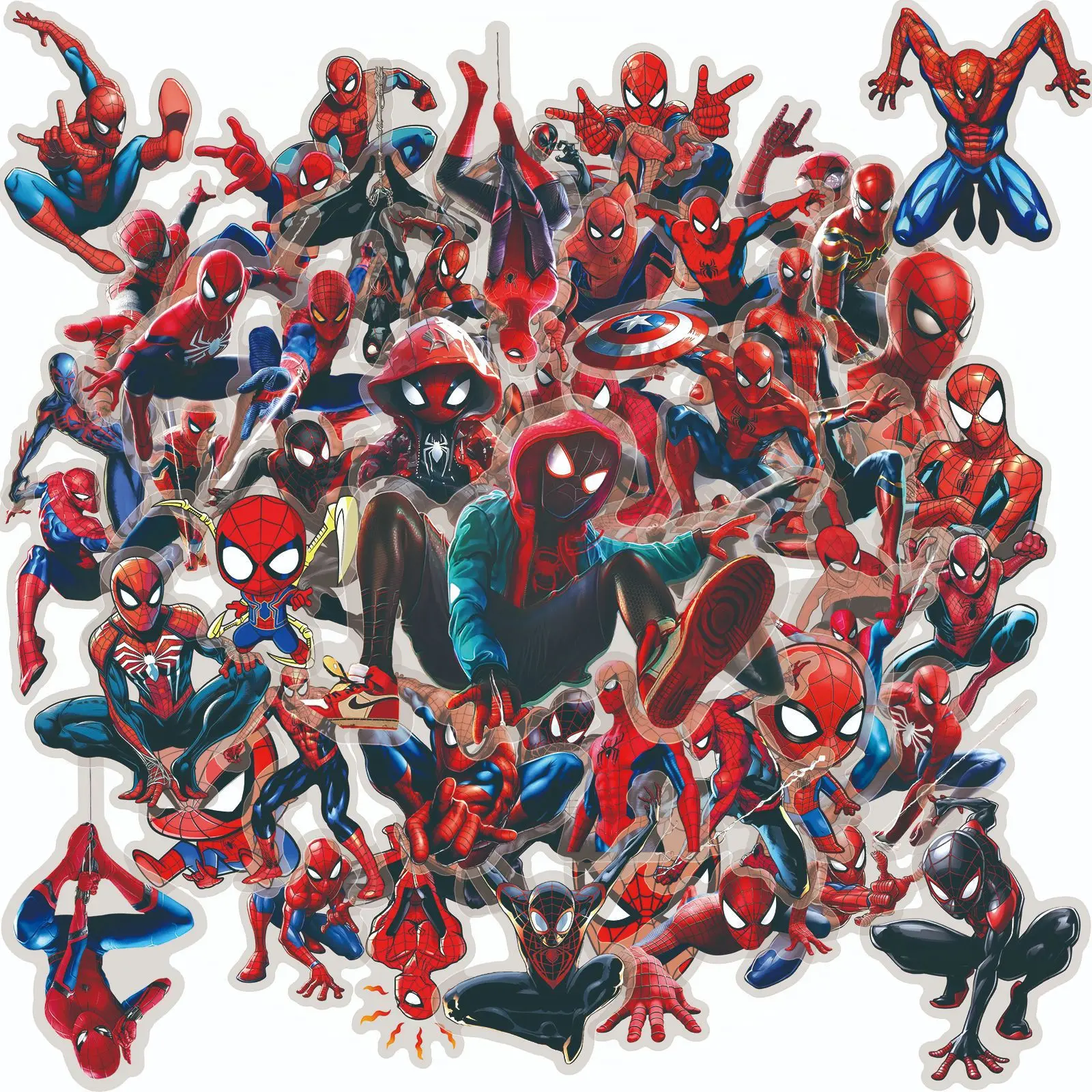 50PCS Transparency Spider-Man Marvel Graffiti Stickers Creative Cartoon Decal DIY Luggage Phone Guitar Scrapbook Classic Kid Toy
50PCS Transparency Spider-Man Marvel Graffiti Stickers Creative Cartoon Decal DIY Luggage Phone Guitar Scrapbook Classic Kid Toy