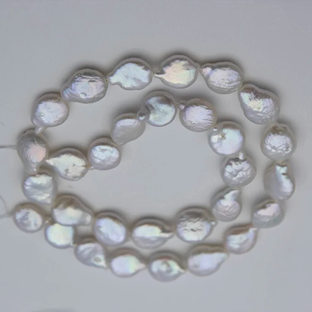 Natural Freshwater Pearl Beads Strand 10-12mm White 37cm Button Flat DIY Necklace Bracelet Earrings Accessories Valentine's Day
Natural Freshwater Pearl Beads Strand 10-12mm White 37cm Button Flat DIY Necklace Bracelet Earrings Accessories Valentine's Day