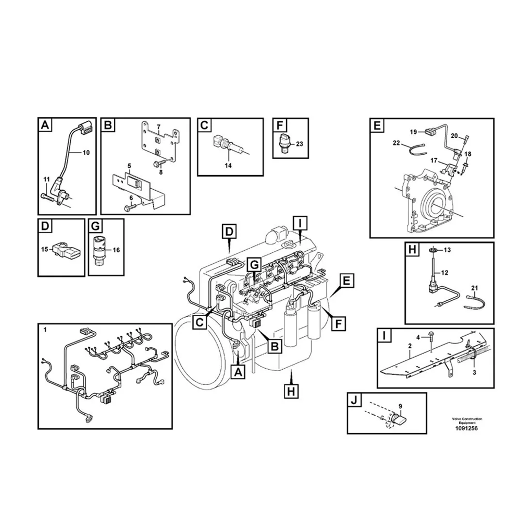 Original Excavator Parts EC210D Engine Wiring Harness VOE22068223 22068223
Original Excavator Parts EC210D Engine Wiring Harness VOE22068223 22068223