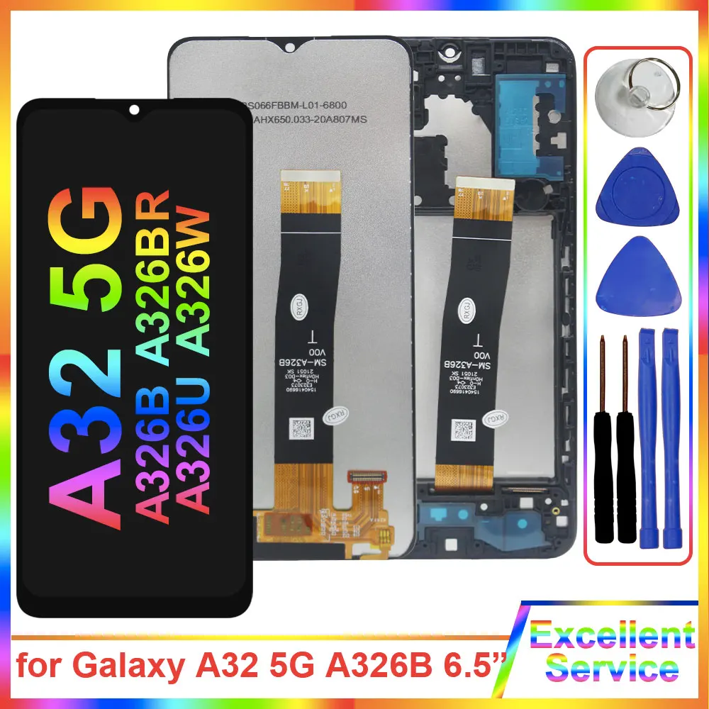 6.5'' A32 5G Screen for Samsung A326 SM-A326B A326U LCD Display Touch screen replacement for Samsung A32 5G Screen A326B A326U
6.5'' A32 5G Screen for Samsung A326 SM-A326B A326U LCD Display Touch screen replacement for Samsung A32 5G Screen A326B A326U