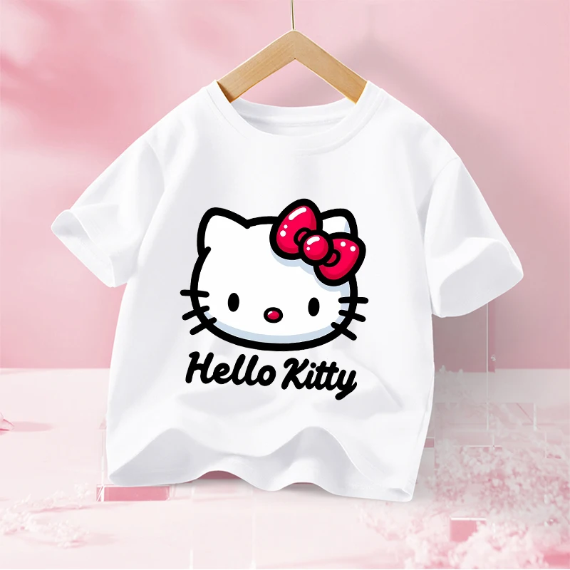 Hello Kitty T-shirt Children Clothing Sanrio Cartoon Anime Figures Short Sleeve Fashion Casual Sport Cotton Tee Clothes Top New
Hello Kitty T-shirt Children Clothing Sanrio Cartoon Anime Figures Short Sleeve Fashion Casual Sport Cotton Tee Clothes Top New
