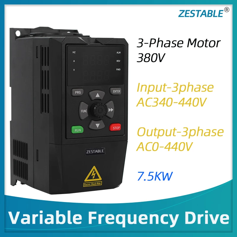 VFD Inverter 380V 3Phase Input and Output 7.5KW Variable Frequency Drive Frequency Converter Pump Speed Control Vector Inverter
VFD Inverter 380V 3Phase Input and Output 7.5KW Variable Frequency Drive Frequency Converter Pump Speed Control Vector Inverter