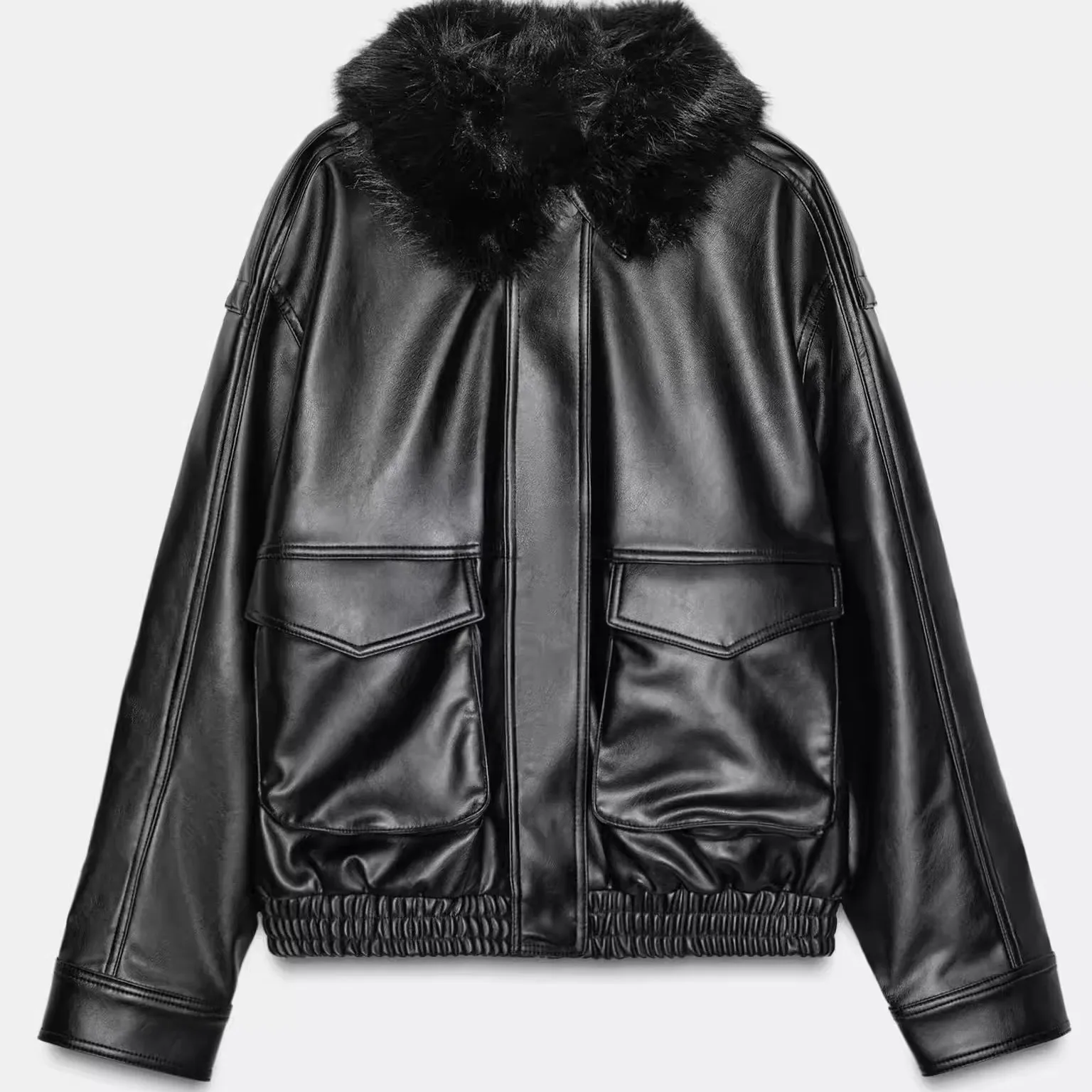 Осенняя новинка: Женская свободная куртка с отстегивающимся воротником из искусственного меха, на молнии, с длинными рукавами
Осенняя новинка: Женская свободная куртка с отстегивающимся воротником из искусственного меха, на молнии, с длинными рукавами