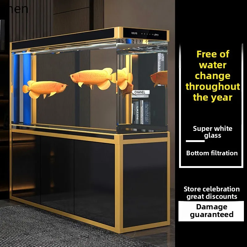 QZT fish tank aquarium living room floor-to-ceiling household glass bottom launching ecological fish tank
QZT fish tank aquarium living room floor-to-ceiling household glass bottom launching ecological fish tank