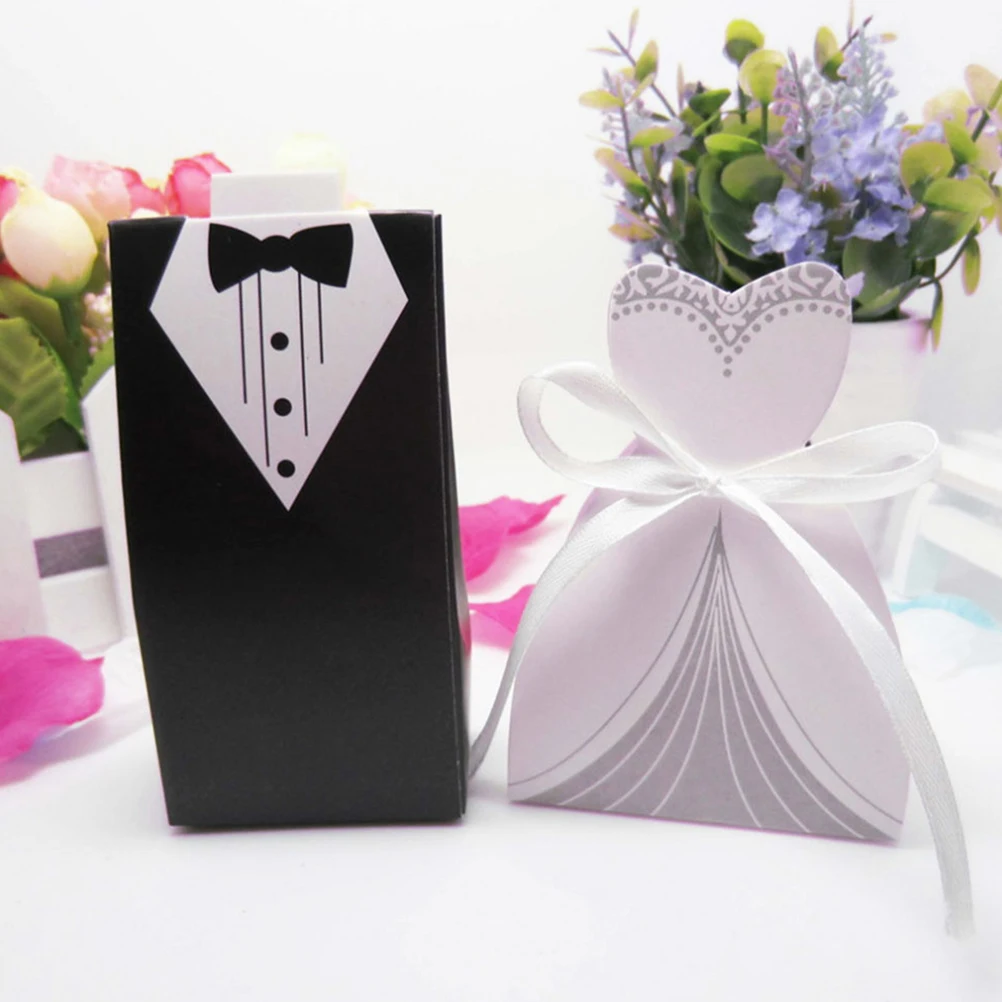 80pcs Creative European Style Candy Box Bridal and Groom Dress Shape Wedding Gift Box Fashion Sweet Packing Case with Ribb
80pcs Creative European Style Candy Box Bridal and Groom Dress Shape Wedding Gift Box Fashion Sweet Packing Case with Ribb