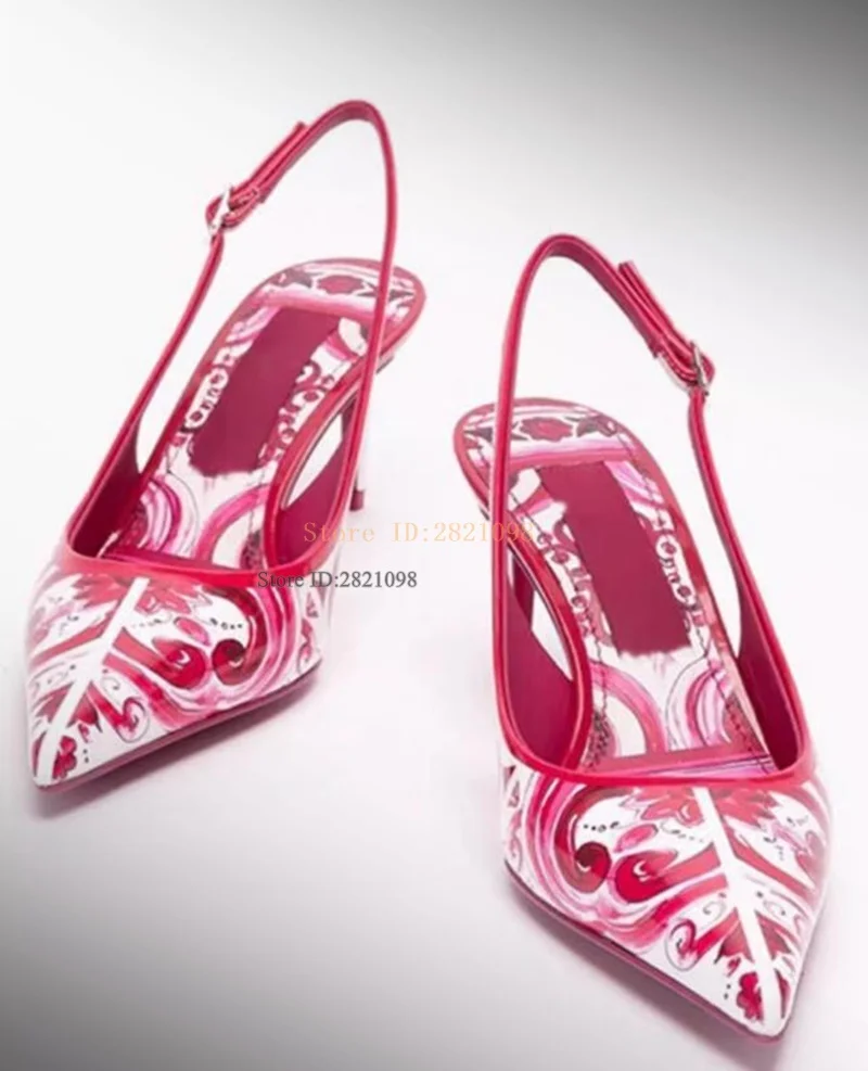 Blue and White Porcelain 6Cm Thin Heeled Pumps High Heel Shoes Women Slingback Pointed Toe Printed Party Shoes
Blue and White Porcelain 6Cm Thin Heeled Pumps High Heel Shoes Women Slingback Pointed Toe Printed Party Shoes