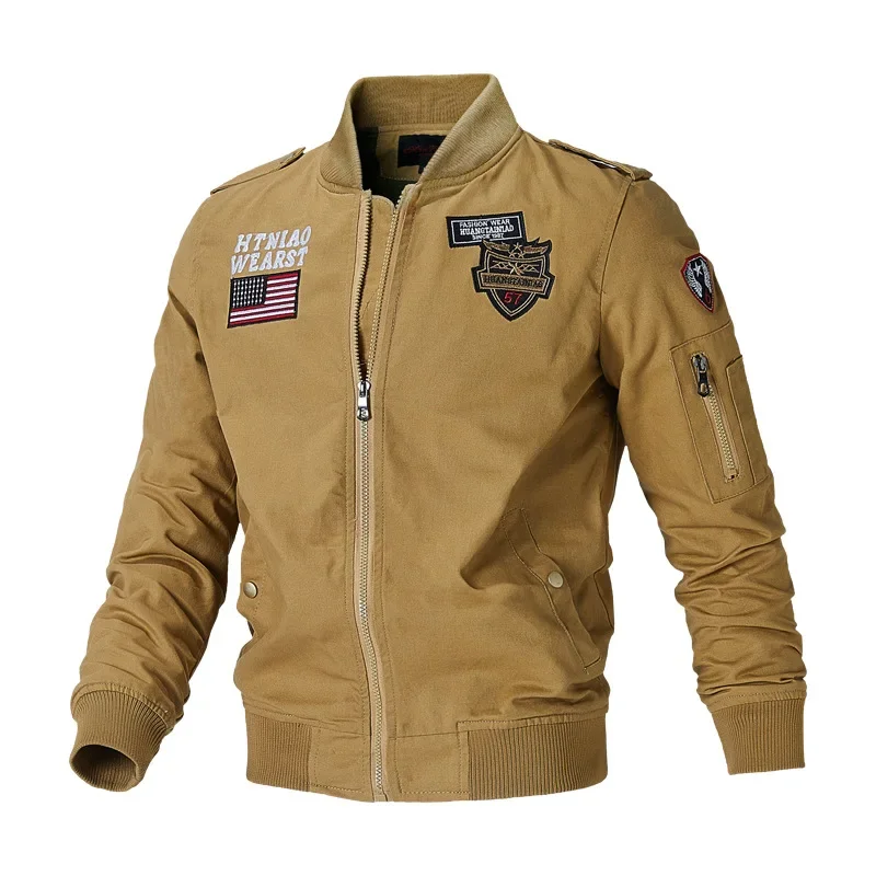 Pop Spring Autumn New Jacket Men Fashion Casual Windbreaker Jacket Coat Male Outwear Plus Size Military Uniform Embroidery Baggy
Pop Spring Autumn New Jacket Men Fashion Casual Windbreaker Jacket Coat Male Outwear Plus Size Military Uniform Embroidery Baggy