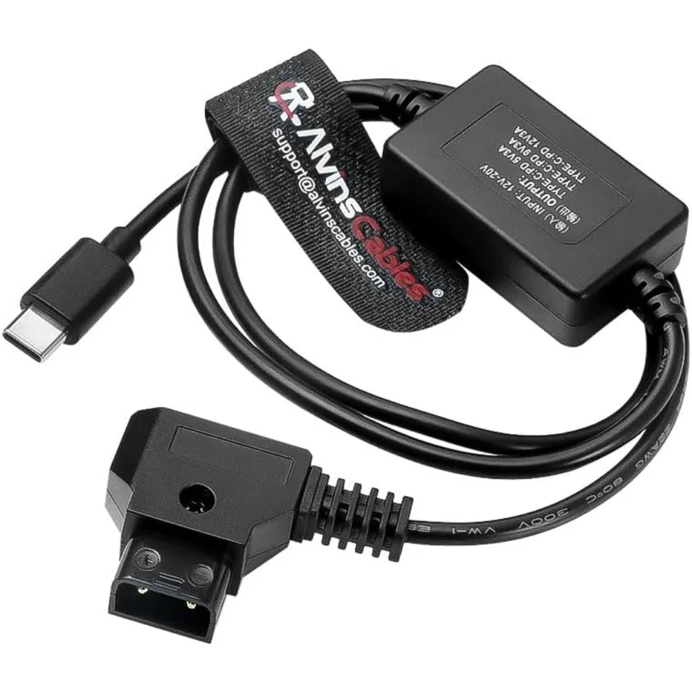 Alvin's Cables D-Tap to USB-C Power Cable for Canon R5C, for Sony A7SIII FX3, Nikon Z5 Z9 Lumix S5, Type-c PD Fast 60cm 23.6in
Alvin's Cables D-Tap to USB-C Power Cable for Canon R5C, for Sony A7SIII FX3, Nikon Z5 Z9 Lumix S5, Type-c PD Fast 60cm 23.6in