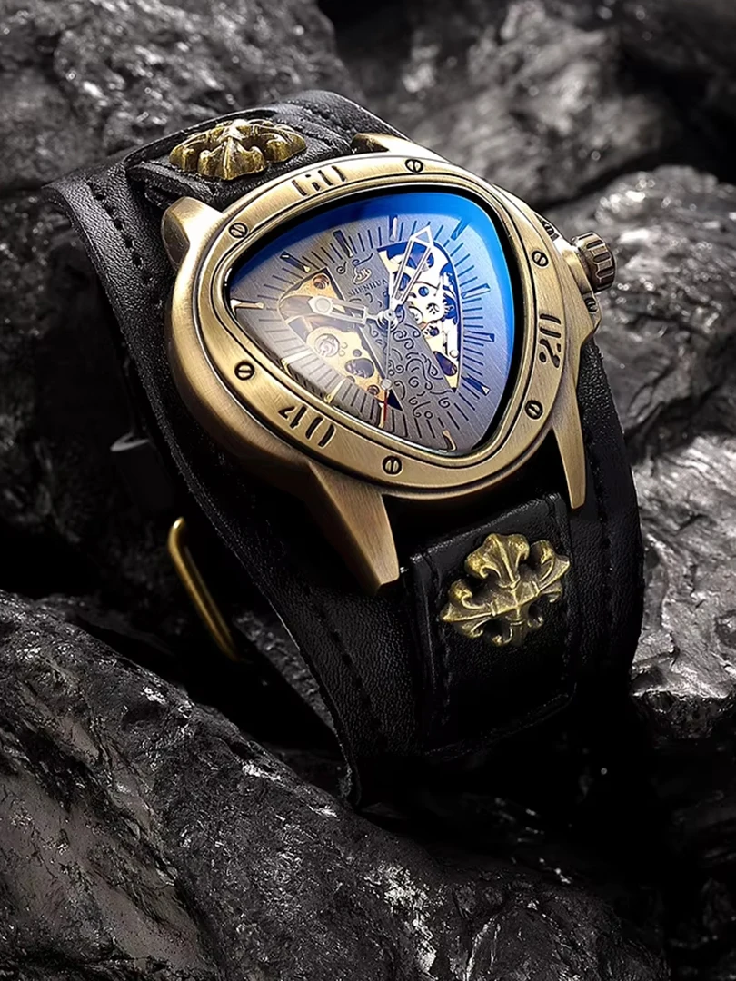 Luxury Automatic Mechanical Watch Black Leather Strap Steampunk Men Skeleton Clock Male Orologio Man Hombre Relogio Masculino
Luxury Automatic Mechanical Watch Black Leather Strap Steampunk Men Skeleton Clock Male Orologio Man Hombre Relogio Masculino