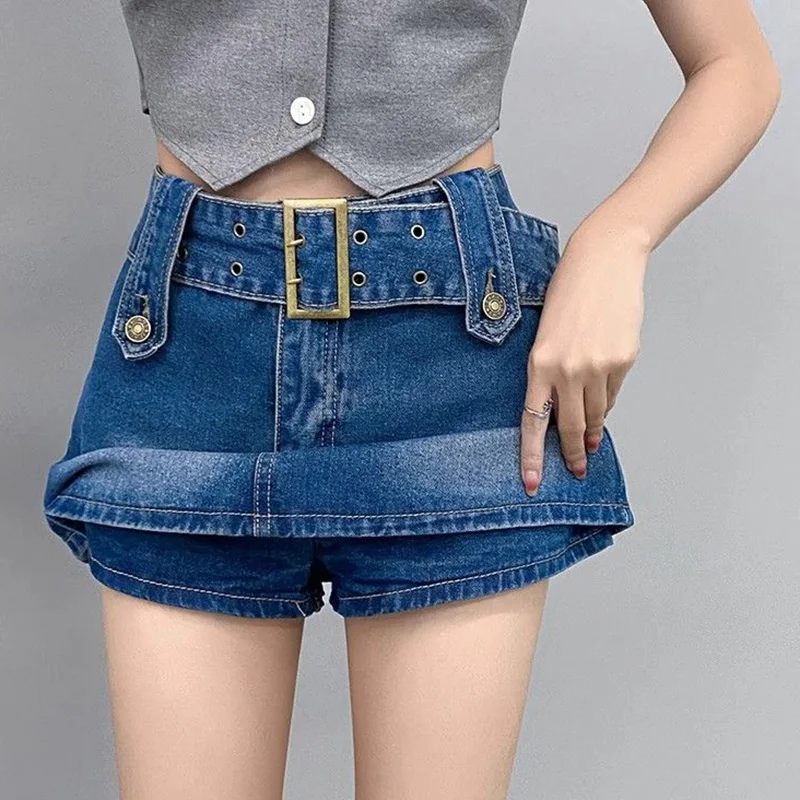 Girls Fashion High Waist Denim Skirts Summer New Lady Retro Mini Skirts Women Chic Korean Thin Short Jeans Dress
Girls Fashion High Waist Denim Skirts Summer New Lady Retro Mini Skirts Women Chic Korean Thin Short Jeans Dress