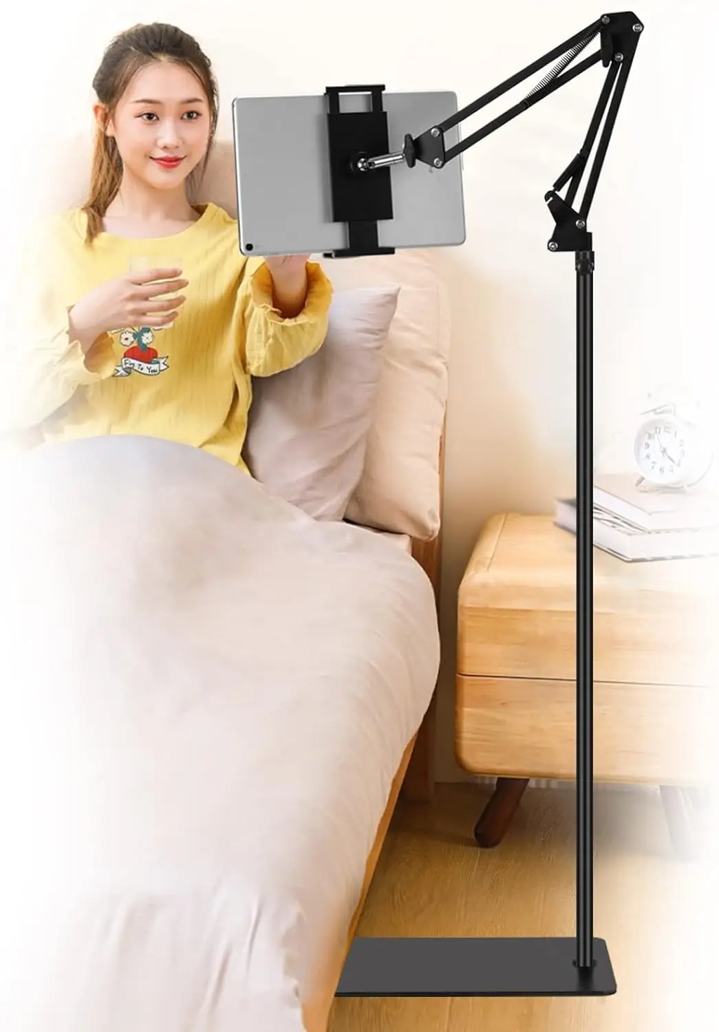 Adjustable Universal 360° Rotatable Metal Tablet Floor Stand, Phone Holder for iPad/iPhone/Pro, Fits 4.7-12.9" Devices (Black)
Adjustable Universal 360° Rotatable Metal Tablet Floor Stand, Phone Holder for iPad/iPhone/Pro, Fits 4.7-12.9" Devices (Black)