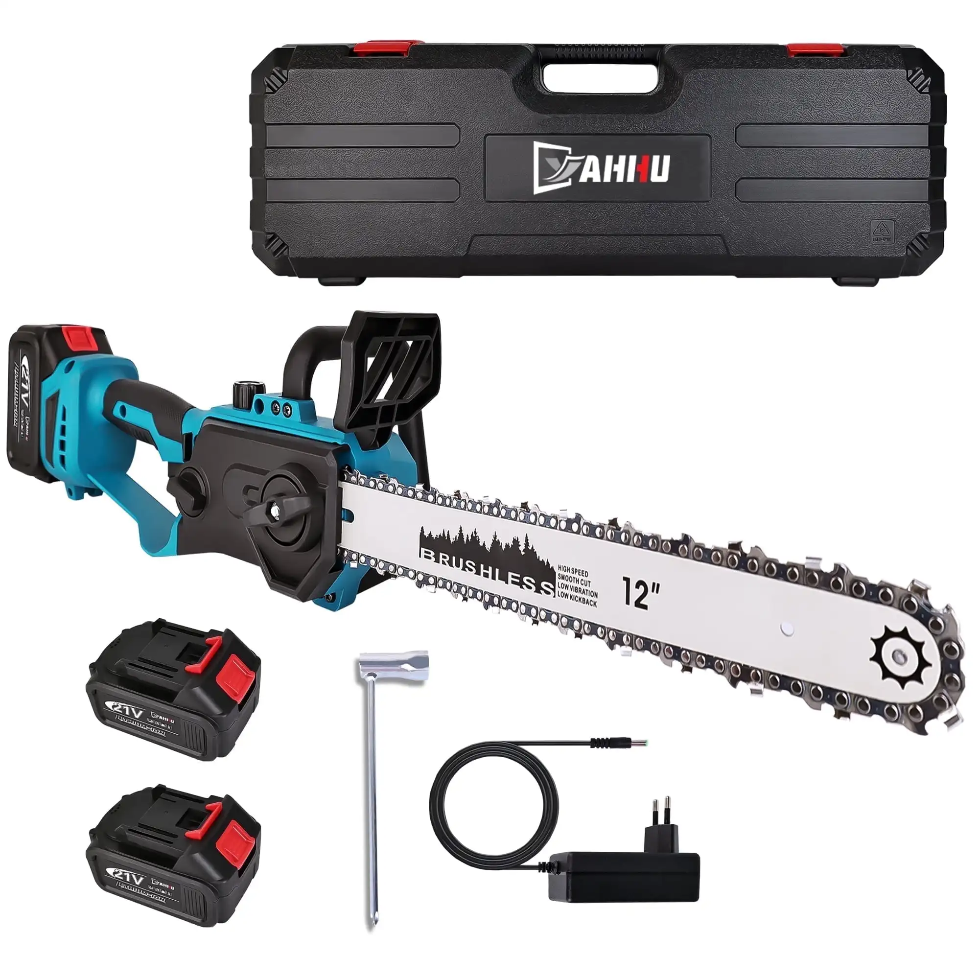 12 Inch Cordless Mini Chainsaw, Portable Handheld Electric Chainsaw, 21V Batteries 2 Pack, for Tree Pruning, Wood Cutting
12 Inch Cordless Mini Chainsaw, Portable Handheld Electric Chainsaw, 21V Batteries 2 Pack, for Tree Pruning, Wood Cutting