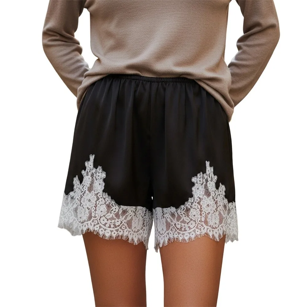 Vintage Satin Silk Lace Patchwork Shorts Y2k Silky Sleep Shorts Elastic Waist Lace Women Shorts Pajamas
Vintage Satin Silk Lace Patchwork Shorts Y2k Silky Sleep Shorts Elastic Waist Lace Women Shorts Pajamas