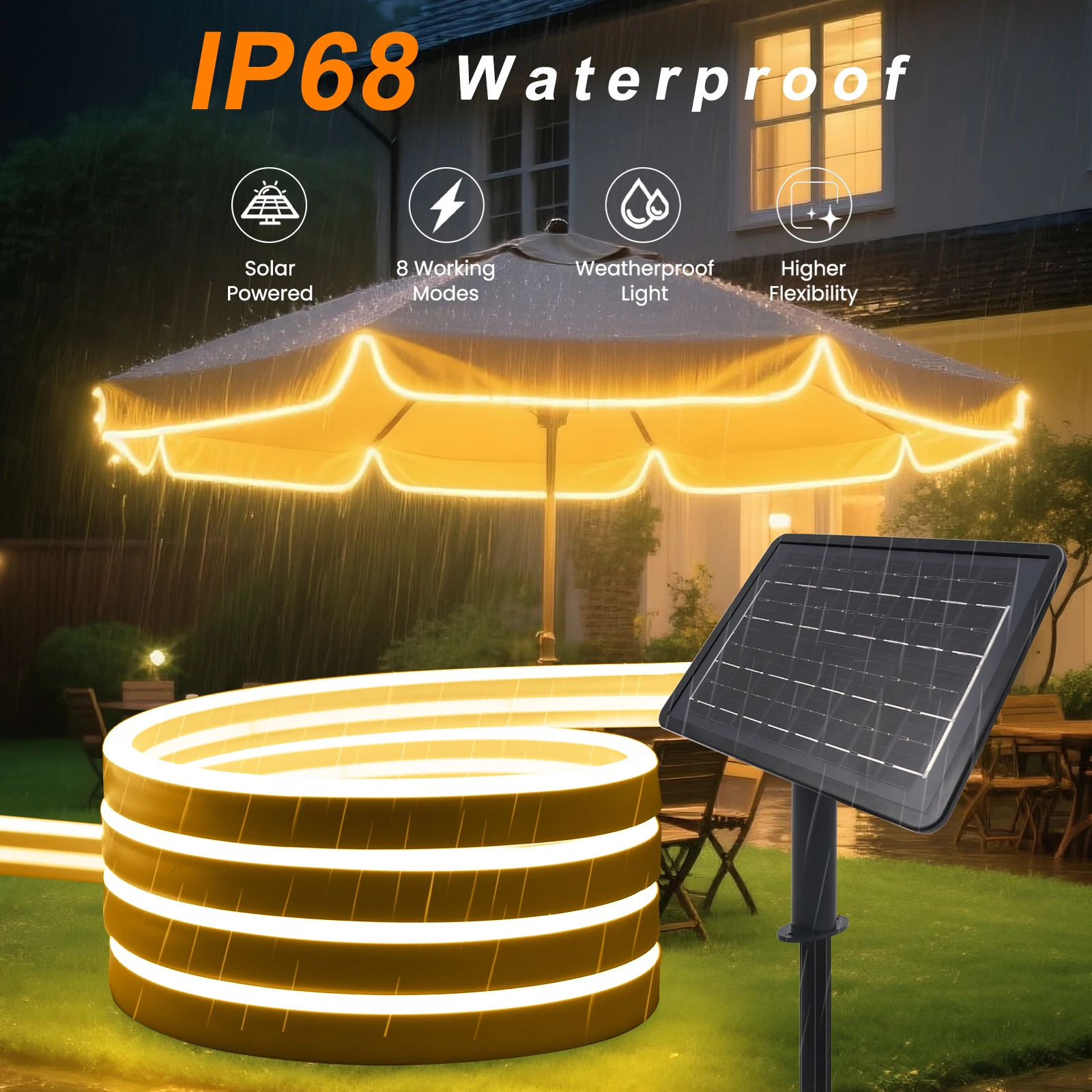 24V Solar Neon Light Strip 6X12MM Flexible Neon Tape Ribbon 2835 120LEDs/M Waterproof Rope Light for Garden Decor 0.5M 1M 5M 10M
24V Solar Neon Light Strip 6X12MM Flexible Neon Tape Ribbon 2835 120LEDs/M Waterproof Rope Light for Garden Decor 0.5M 1M 5M 10M