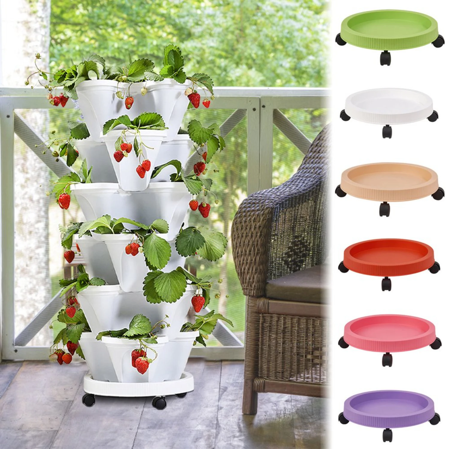 Three-petal Flower Pot for Strawberry Planting - Multi-layer Superimposed Mini plant pot Hydroponics Metal planter Plant bowl
Three-petal Flower Pot for Strawberry Planting - Multi-layer Superimposed Mini plant pot Hydroponics Metal planter Plant bowl