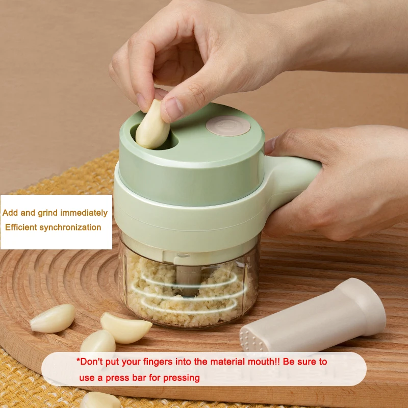 Multifunctional Electric Vegetable Cutter Household Kitchen Garlic Masher Automatic Press Slicer Food Mixer USB Charging
Multifunctional Electric Vegetable Cutter Household Kitchen Garlic Masher Automatic Press Slicer Food Mixer USB Charging