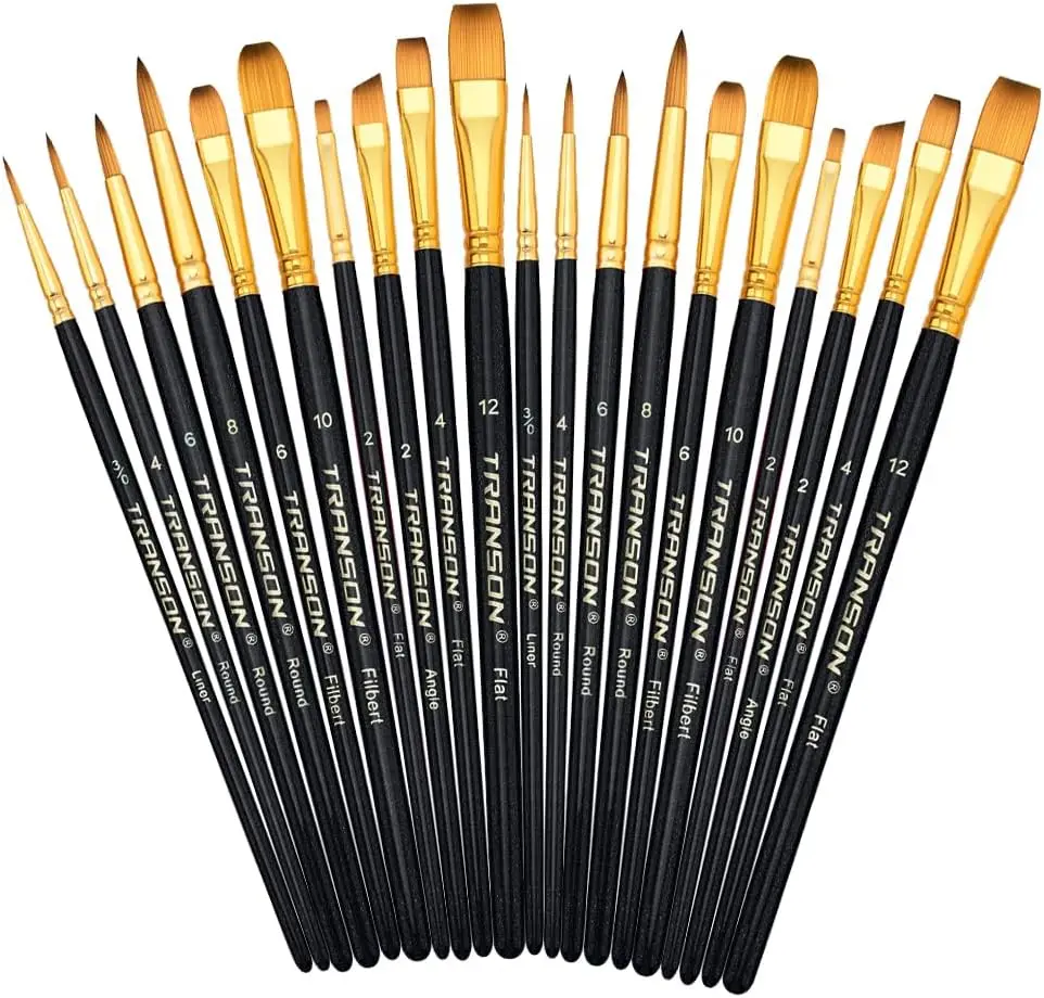 20pcs Art Paint Brush Set for Acrylic Watercolor Gouache Hobby Craft Face Painting, Assorted Sizes
20pcs Art Paint Brush Set for Acrylic Watercolor Gouache Hobby Craft Face Painting, Assorted Sizes