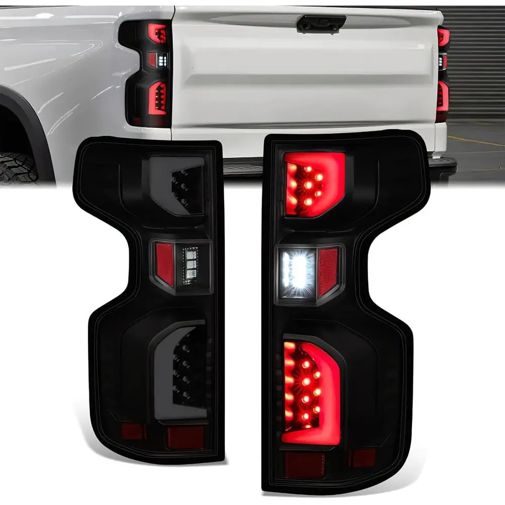 Комплект задних фонарей, совместимый с Chevrolet Silverado 1500 1500LTD 2500HD 3500HD 2019-2024 годов выпуска, светодиодные стоп-сигналы, черный корпус, GM2800
Комплект задних фонарей, совместимый с Chevrolet Silverado 1500 1500LTD 2500HD 3500HD 2019-2024 годов выпуска, светодиодные стоп-сигналы, черный корпус, GM2800
