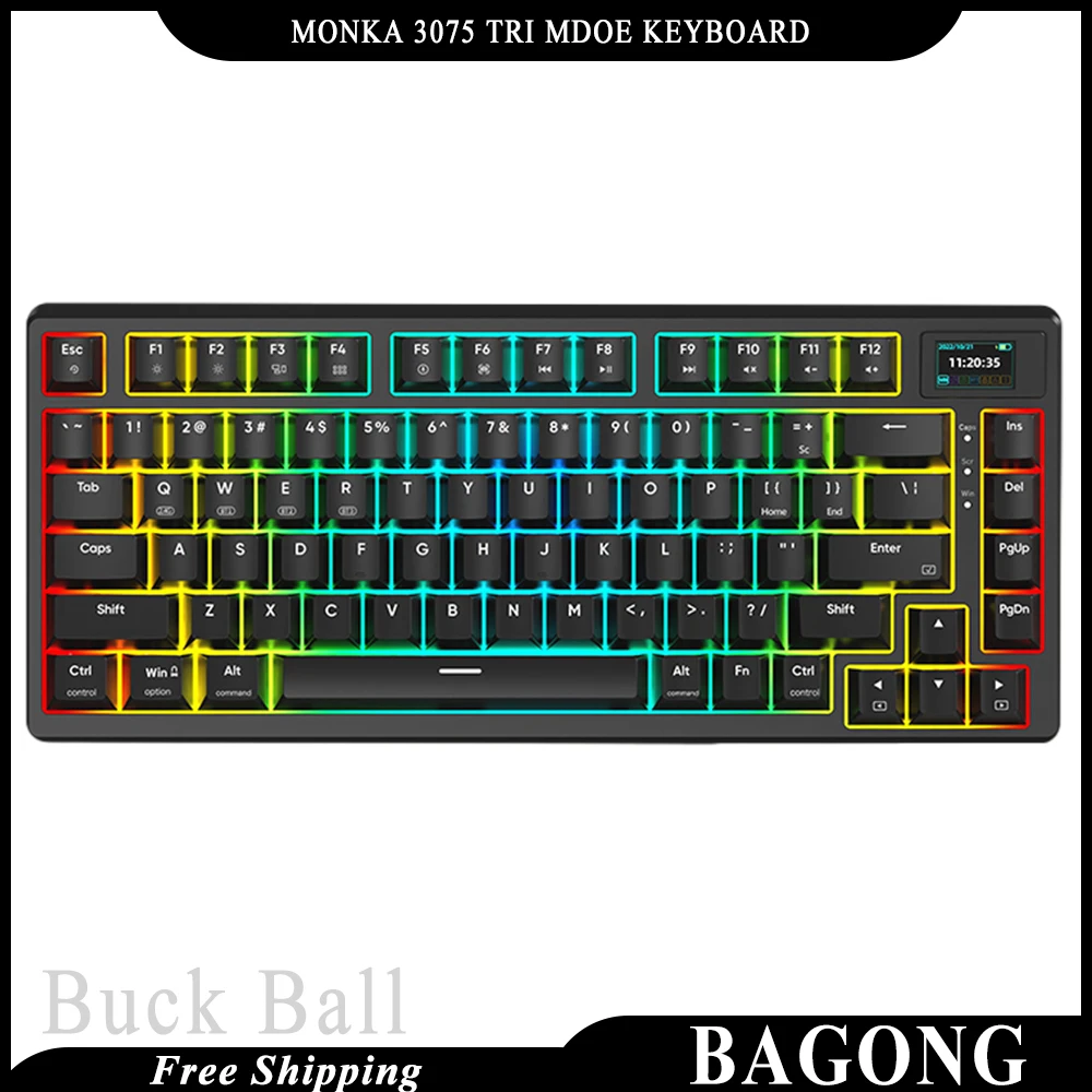 Monka 3075 Pro Keyboard Tri Mdoe Mechanical Gaming Bluetooth Wireless Keyboard Gasket Rgb Backlit Hotswap Accessory For Computer
Monka 3075 Pro Keyboard Tri Mdoe Mechanical Gaming Bluetooth Wireless Keyboard Gasket Rgb Backlit Hotswap Accessory For Computer