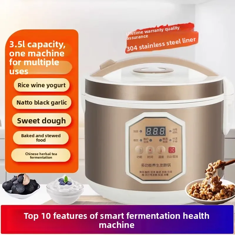3.5L Automatic Yogurt Maker, Household Multi-Fermenter for Yogurt, Enzyme, Sweet Rice Wine
3.5L Automatic Yogurt Maker, Household Multi-Fermenter for Yogurt, Enzyme, Sweet Rice Wine