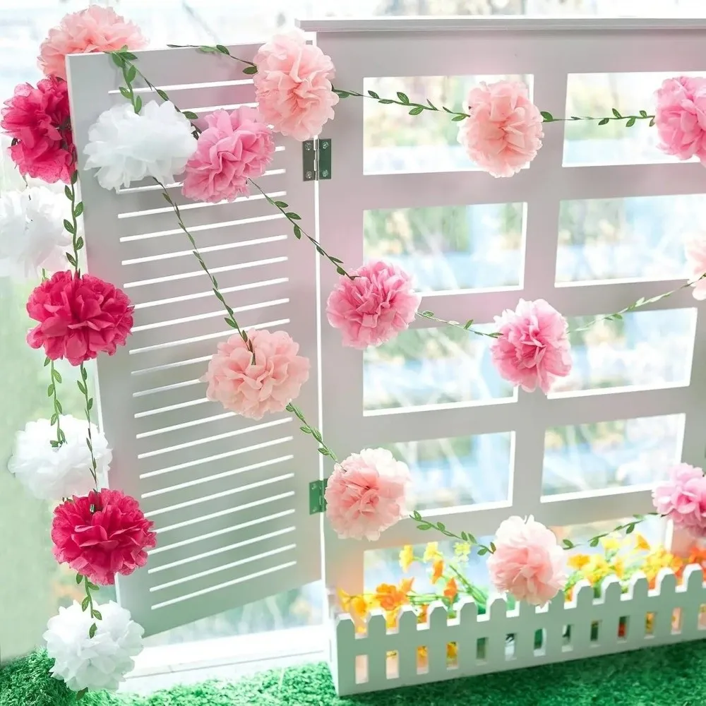 2.5m Tissue Paper Pom Pom Garlands Simulated Hanging Artificial Flowers Flowers Garland Shower
2.5m Tissue Paper Pom Pom Garlands Simulated Hanging Artificial Flowers Flowers Garland Shower