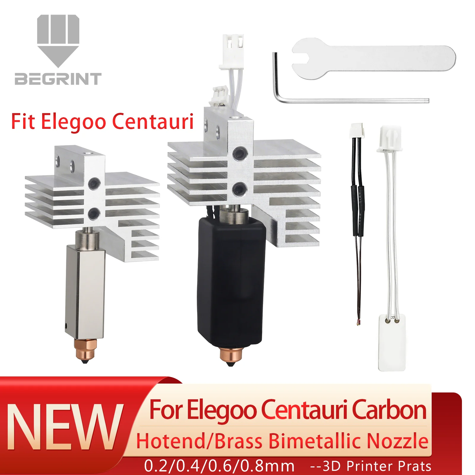 Upgrade 0.4MM Ceramic Hotend for Elegoo Centauri Carbon Print Head Extruder Kit Hot End Hard Steel Brass Nozzle 3D Printer Parts
Upgrade 0.4MM Ceramic Hotend for Elegoo Centauri Carbon Print Head Extruder Kit Hot End Hard Steel Brass Nozzle 3D Printer Parts