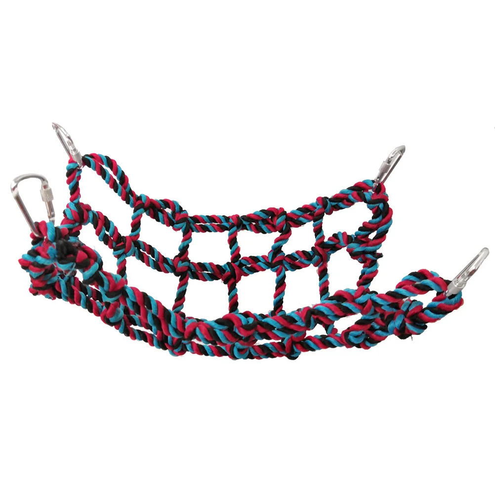 Black Large Size Cotton Rope Nets Woven Climbing Net Hamster Squirrel Parrot Bird Nest Easy Install Metal Clips
Black Large Size Cotton Rope Nets Woven Climbing Net Hamster Squirrel Parrot Bird Nest Easy Install Metal Clips