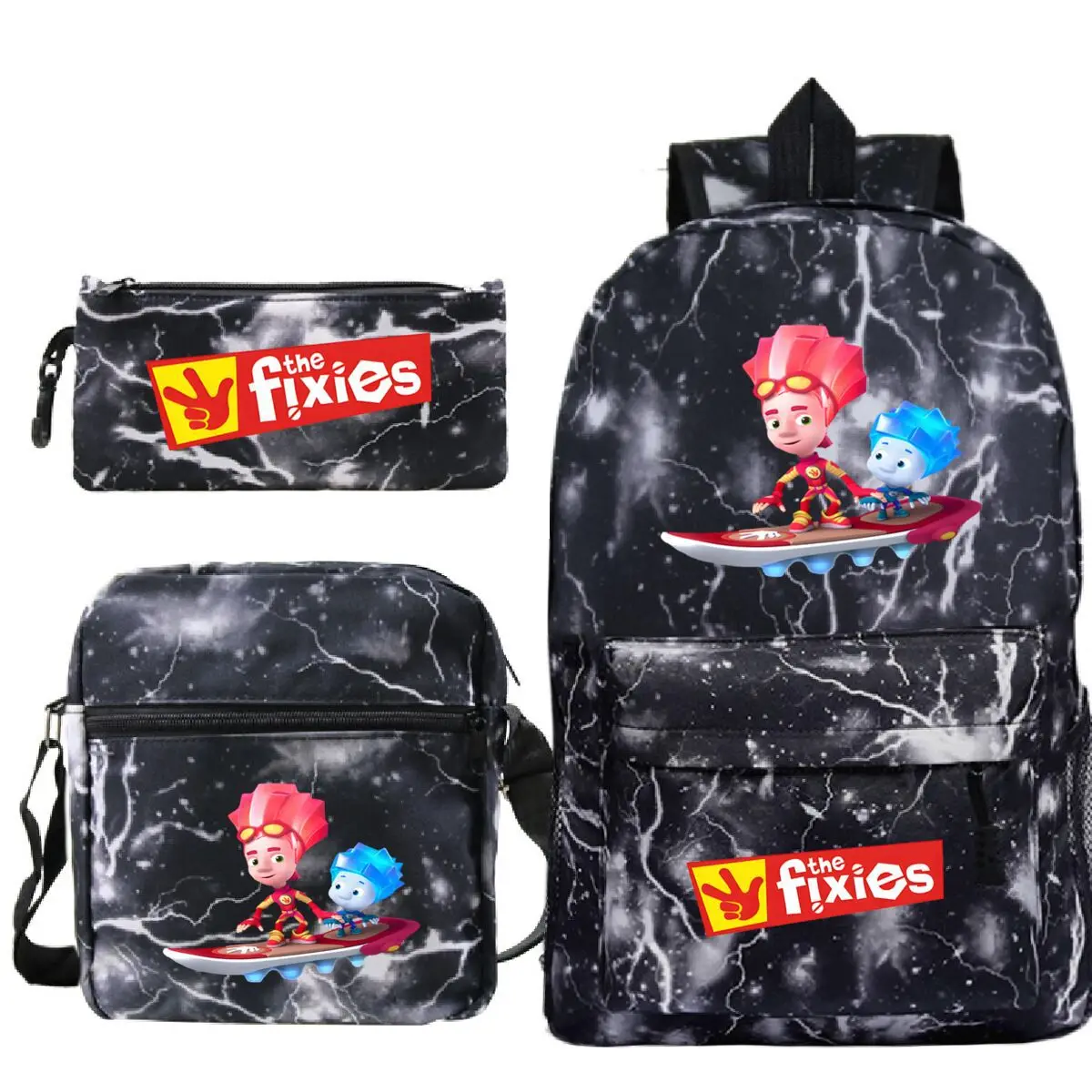 3Pcs/set The Fixies Printed Bookbag Students Schoolbag Boys Girls Large Capacity Backpack Travel Rucksack Back To School Gift
3Pcs/set The Fixies Printed Bookbag Students Schoolbag Boys Girls Large Capacity Backpack Travel Rucksack Back To School Gift