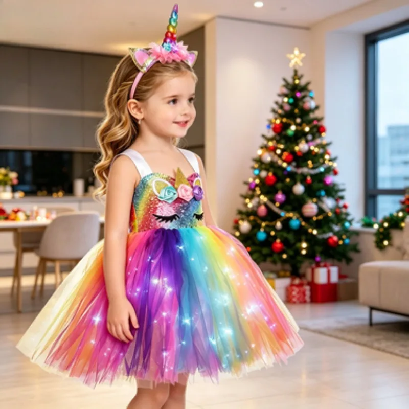 Girls' LED Light Up Cartoon Puffy Dress Outfit,Kids' Costume for Halloween, Christmas, New Year and Birthday Princess Party Wear
Girls' LED Light Up Cartoon Puffy Dress Outfit,Kids' Costume for Halloween, Christmas, New Year and Birthday Princess Party Wear
