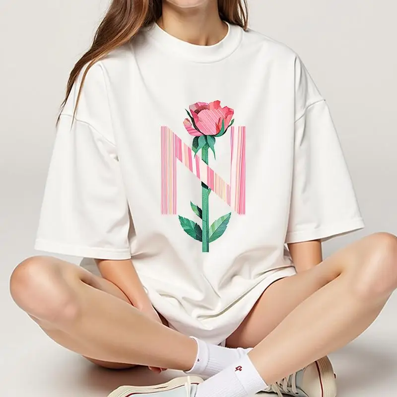 Floral Graphic Tee Casual Print Drop Shoulder Short Sleeve Round Neck T-Shirt Fashion Women's Top For Daily Wear
Floral Graphic Tee Casual Print Drop Shoulder Short Sleeve Round Neck T-Shirt Fashion Women's Top For Daily Wear