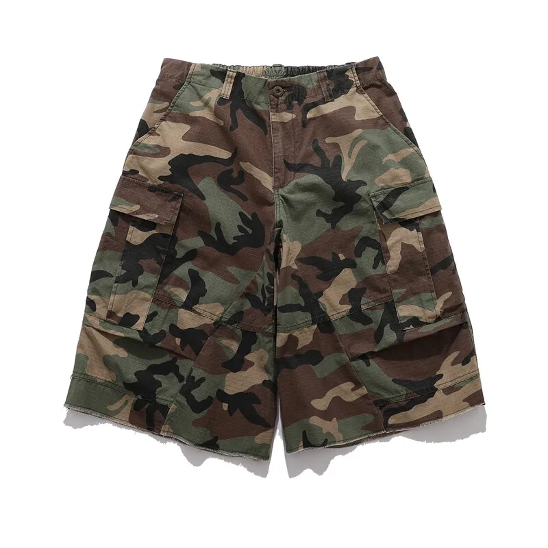 26SS Summer Lightweight American Casual Cityboy Cargo Shorts Knee-Length Retro Multi-Pocket Outdoor Techwear Grey Camo Shorts
26SS Summer Lightweight American Casual Cityboy Cargo Shorts Knee-Length Retro Multi-Pocket Outdoor Techwear Grey Camo Shorts