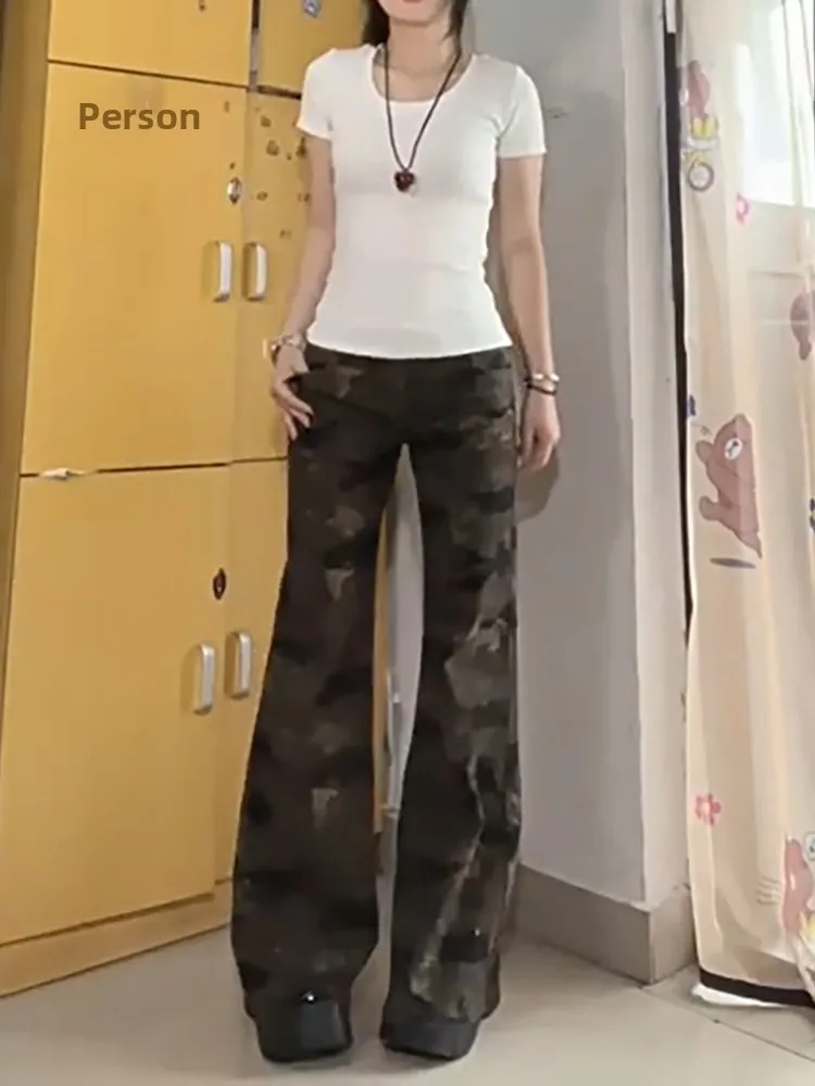 American Style Hot Girl Low Waist Camouflage Workwear Flared Jeans Women Summer Loose Drapey Floor-Length Pants Casual Zipper...
American Style Hot Girl Low Waist Camouflage Workwear Flared Jeans Women Summer Loose Drapey Floor-Length Pants Casual Zipper...
