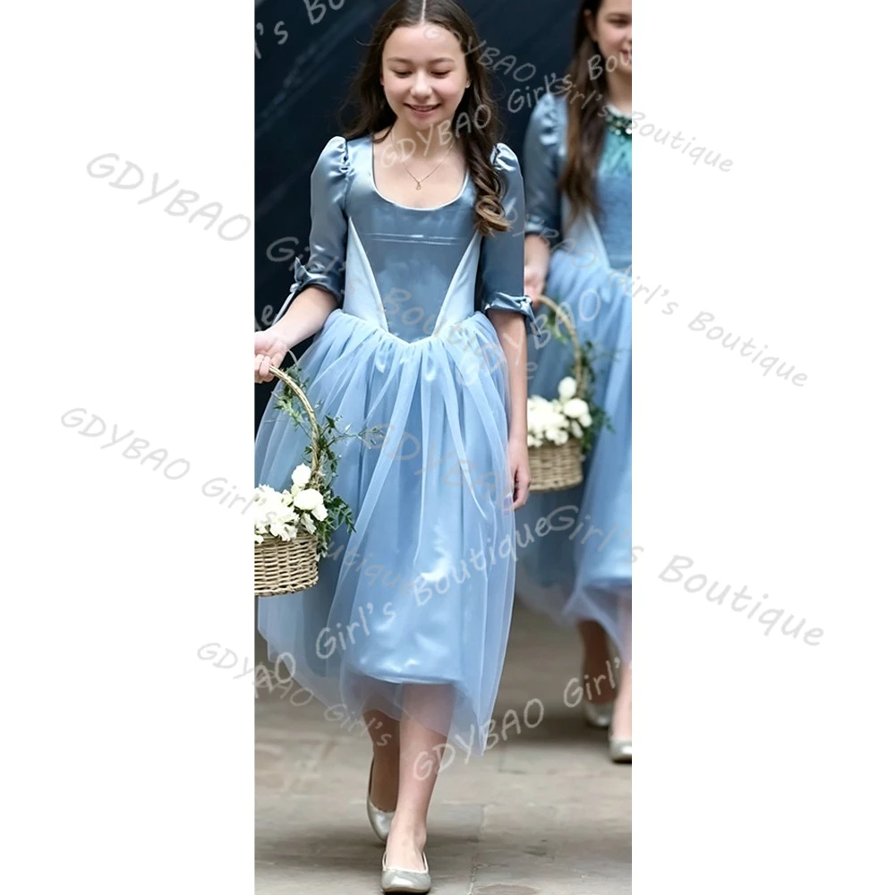 Graceful Satin Flower Girl Dress for Wedding With Bow High Waist Balloon Sleeve Princess Communion Dress Custom Kids Party Gown
Graceful Satin Flower Girl Dress for Wedding With Bow High Waist Balloon Sleeve Princess Communion Dress Custom Kids Party Gown