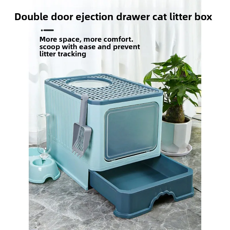 Cat litter box fully enclosed large, drawer top-in deodorant and anti-splash shit basin, cat supplies
Cat litter box fully enclosed large, drawer top-in deodorant and anti-splash shit basin, cat supplies