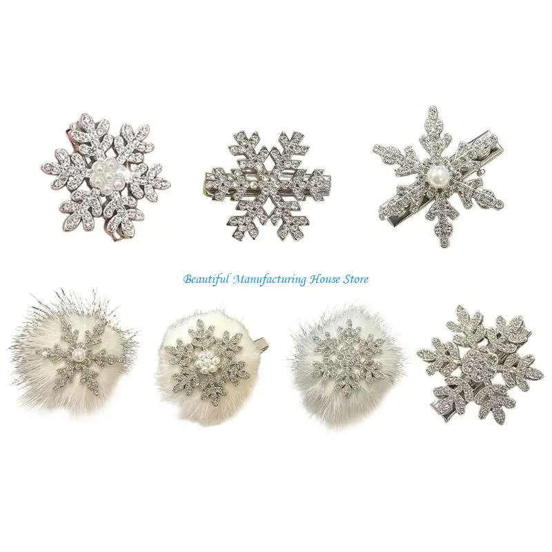 E56A 6Pcs Christmas Charm Rhinestones Snowflake Hairpin Pearls Accent For Gift Giving
E56A 6Pcs Christmas Charm Rhinestones Snowflake Hairpin Pearls Accent For Gift Giving