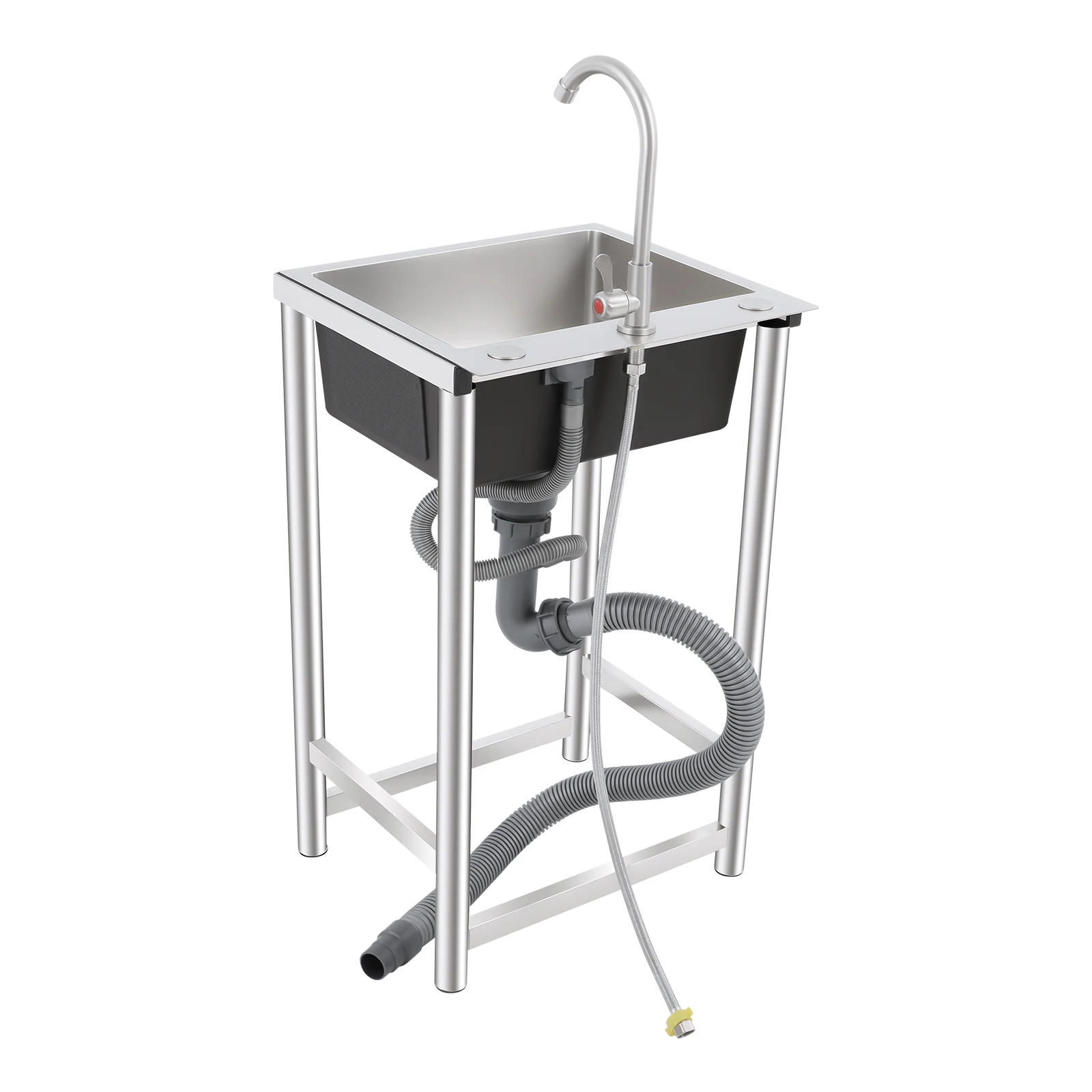 Kitchen Sink, Stainless Steel Commercial Sink 45x40x22cm, Durable Brushed Surface, Scratch Resistant Anti-corrosion Rustproof, Fast Drainage with Filter Basket, Low Noise Silent Pad, Anti-condensation Layer, for Restaurant Home Bar Utility
Kitchen Sink, Stainless Steel Commercial Sink 45x40x22cm, Durable Brushed Surface, Scratch Resistant Anti-corrosion Rustproof, Fast Drainage with Filter Basket, Low Noise Silent Pad, Anti-condensation Layer, for Restaurant Home Bar Utility