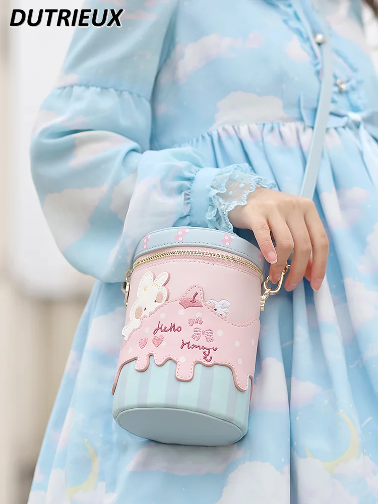 Bucket Round Bag Girl Sweet Cute Fresh Cartoon Embroidered Lolita Style Fashion Casual Shoulder Crossbody Bags for Women
Bucket Round Bag Girl Sweet Cute Fresh Cartoon Embroidered Lolita Style Fashion Casual Shoulder Crossbody Bags for Women