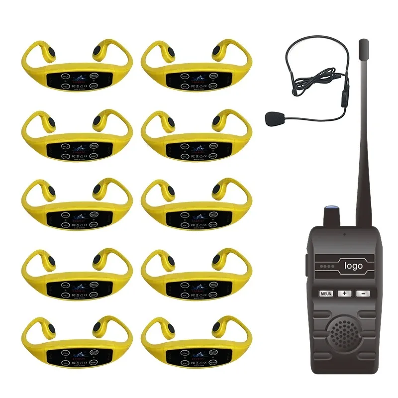 FM Wireless Swim Training System 1×H800 BT Audio Transmitter & 10×H904 Waterproof Conduction Headsets
FM Wireless Swim Training System 1×H800 BT Audio Transmitter & 10×H904 Waterproof Conduction Headsets