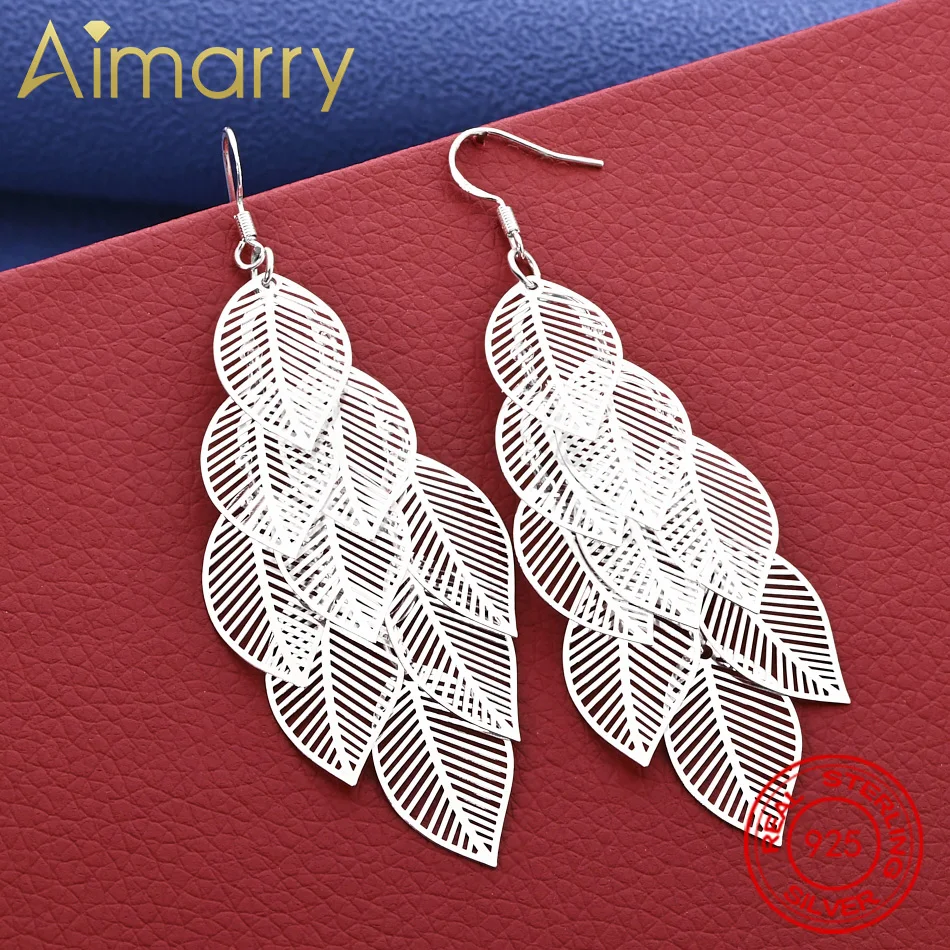 925 Sterling Silver Charms Women Cute Wedding Fashion Beautiful Retro Long Leaves Earring Jewelry Free Shipping Factory Price
925 Sterling Silver Charms Women Cute Wedding Fashion Beautiful Retro Long Leaves Earring Jewelry Free Shipping Factory Price