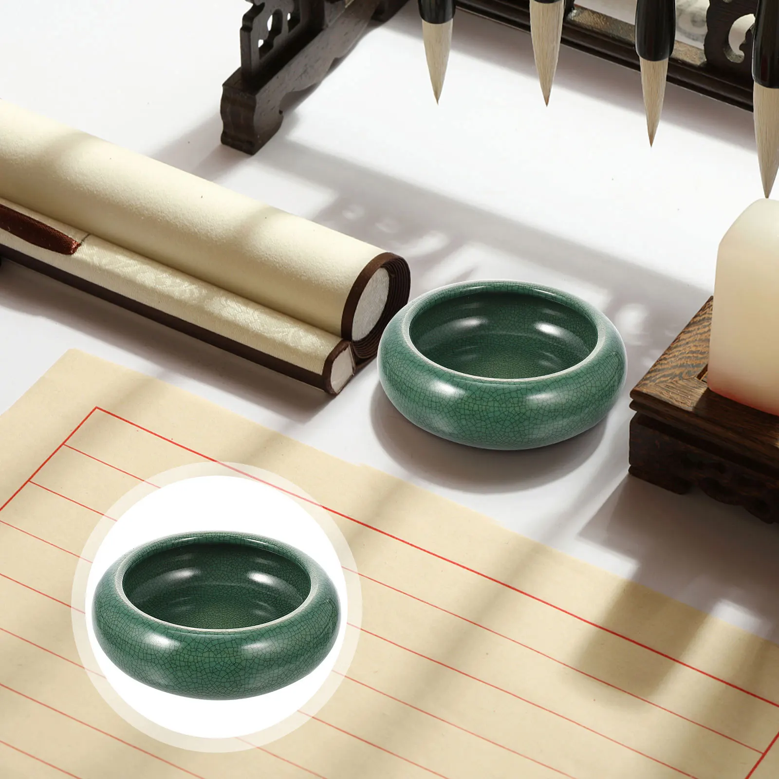 Ceramic Ink Brush Washer Durable Lightweight Portable Ink Brush Washing Tray for Calligraphy Painting Supplies
Ceramic Ink Brush Washer Durable Lightweight Portable Ink Brush Washing Tray for Calligraphy Painting Supplies