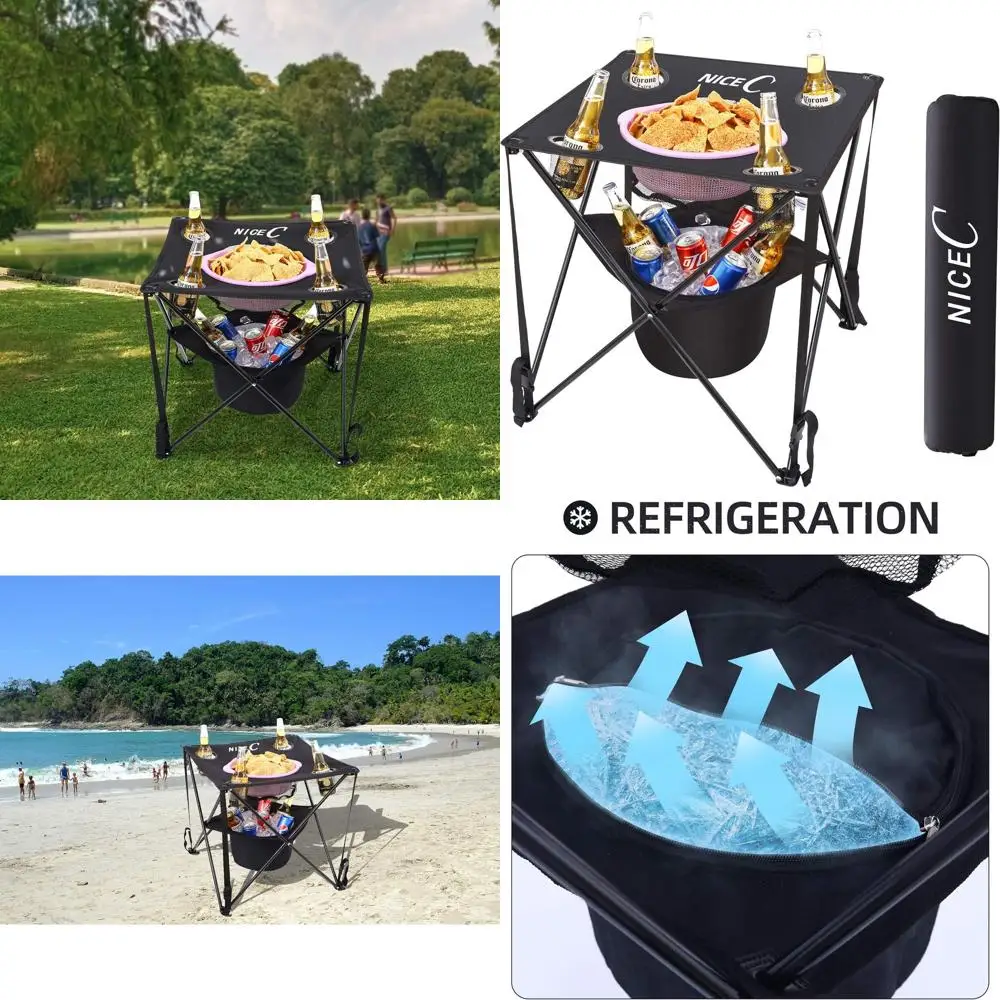 Портативный уличный холодильник-трансформер со складным столом, легкий стол для пикника для пляжа и кемпинга
Портативный уличный холодильник-трансформер со складным столом, легкий стол для пикника для пляжа и кемпинга