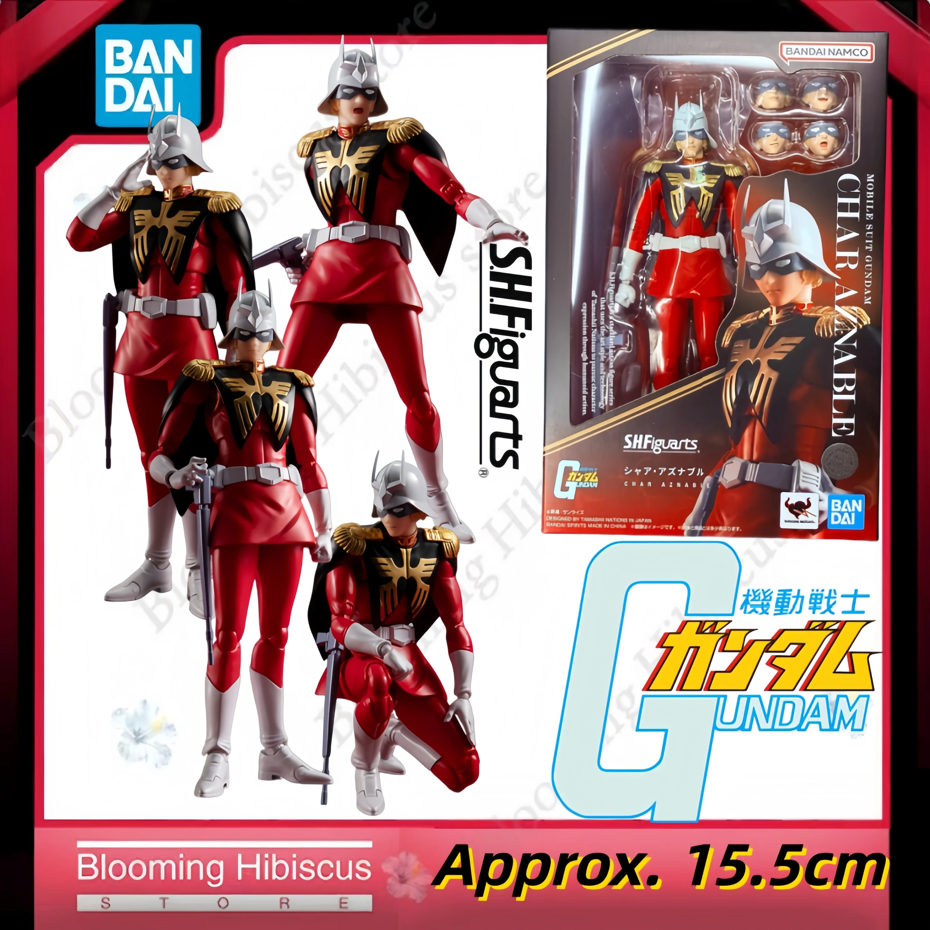 Authentic Bandai Original SHF Char Aznable 15.5cm Gundam Posable Action Figure Anime Dolls Model In Stock
Authentic Bandai Original SHF Char Aznable 15.5cm Gundam Posable Action Figure Anime Dolls Model In Stock